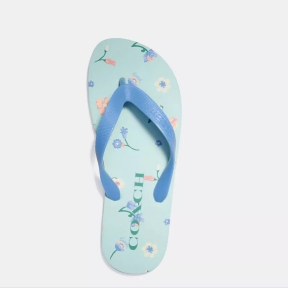 🌸Coach Zak Flip Flop 🩴 With Floral Print 🌼 Sz 8B - Picture 8 of 9